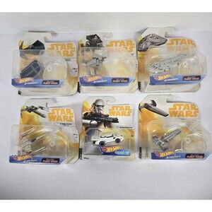Hot Wheels Starships Star Wars Lot Bundle of 5 Plus Stormtrooper Car SEALED